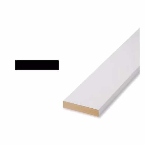 Direct Wholesale FCL 0.62 in. T X 3.3 in. W X 94.5 in. L Primed Base Board MDF Molding