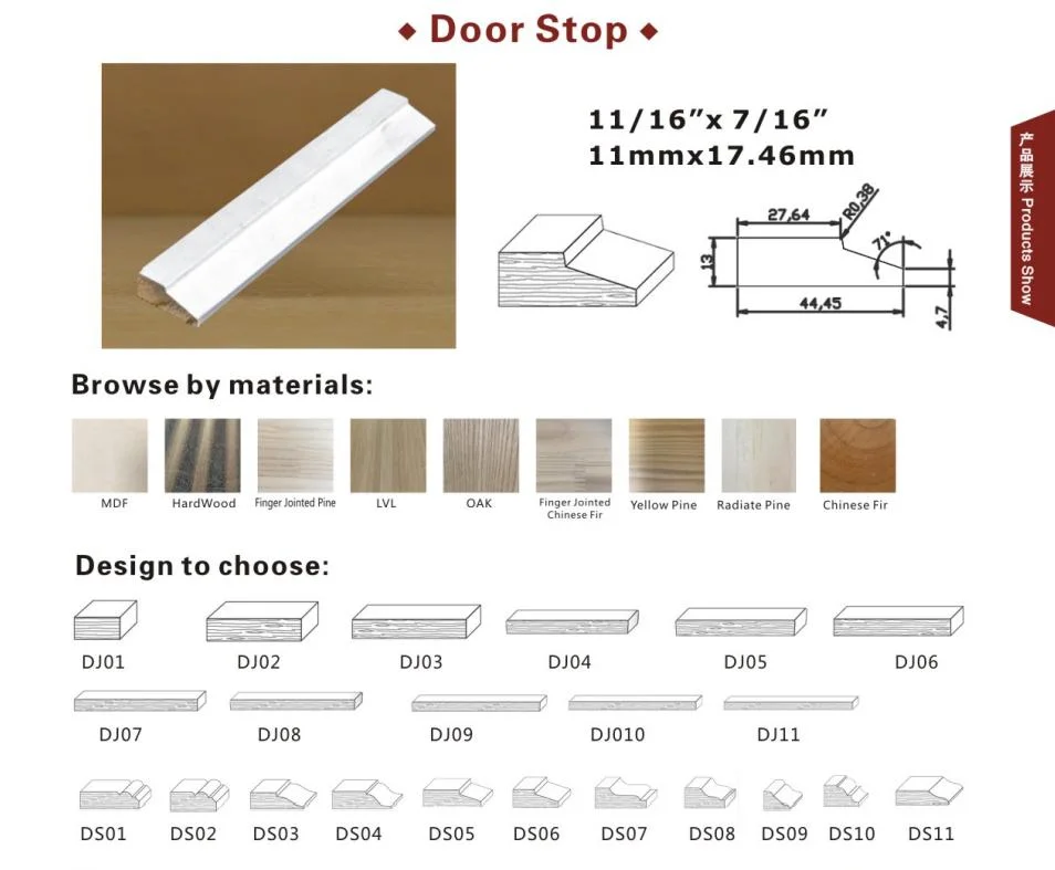 Wood Sleeve Line Door Casing for Door and Window Frame Design