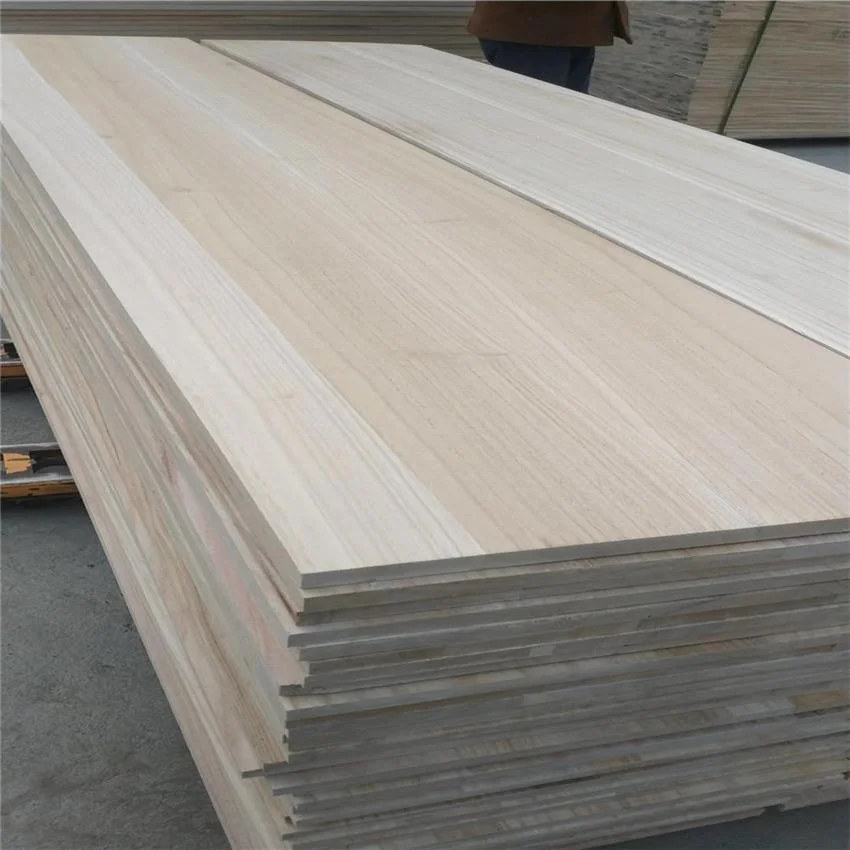Paulownia Solid Wood Finger Joint Board/Edge Glued Panel/Worktop/Countertop/Benchtop Board Baseboard Skirting Board Trim Mouding Decoration Line Millwork Timber