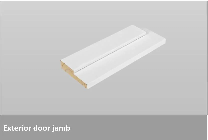 Primed &amp; Coated White Flat Exterior Door Wooden Jamb