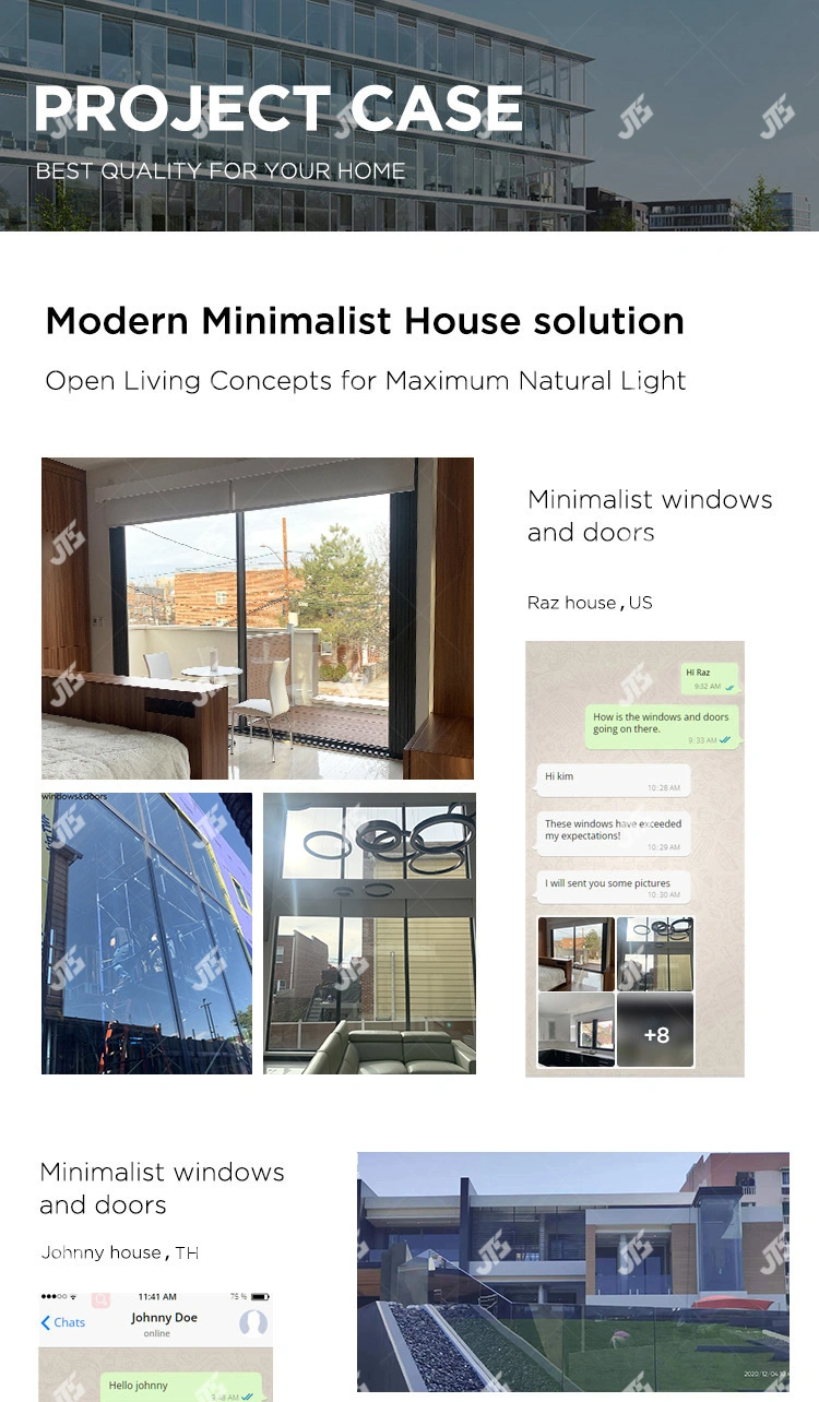 Minimalist Slim Narrow Aluminum Frame Double Glass Swing Windows Hurricane Impact Thermal Insulated Exterior Villa House Casement Window with Screen