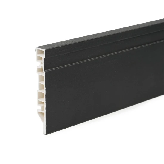 Custom Made 100mm Bathroom Plastic Baseboard Trim PVC Black Skirting Boards