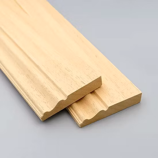Solid Natural Wood Baseboard for Wall and Floor Corner
