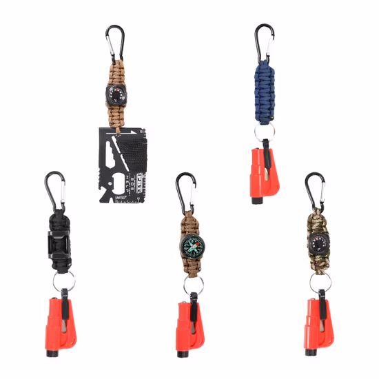 Tacband Multi Key Chain Window Breaker Seat Belt Cutter Carabiner Can Opener Survival Tool