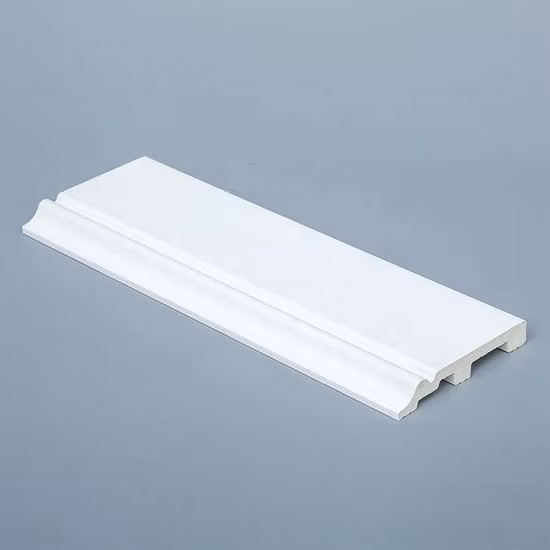 White Color 10cm Height Brazil Skirting Board Baseboard with Clip Slot Polystyrene Skirting